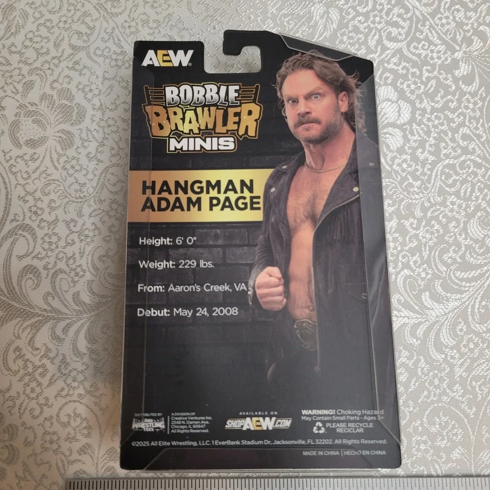 NEW Harley Cameron Micro Brawler Hangman Adam Page Bobble Brawler Mini AEW Crate